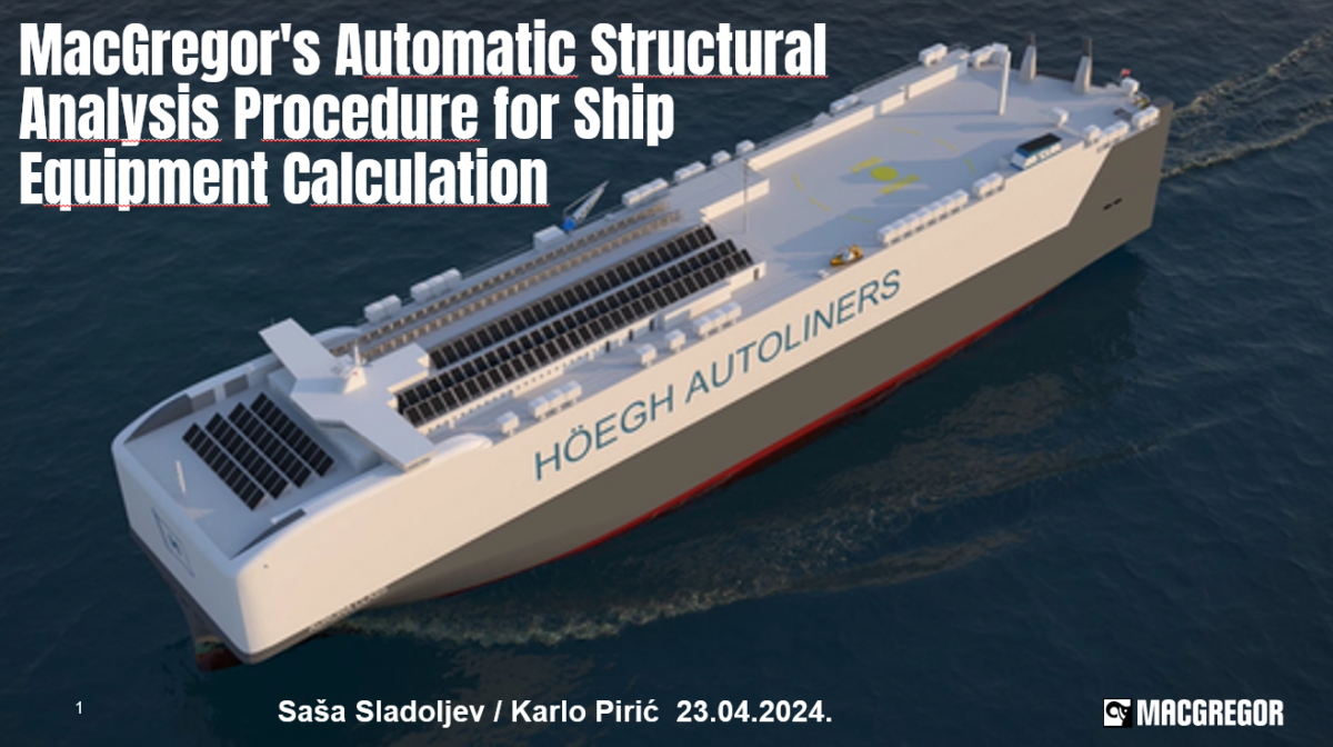 MacGregor Automatic Structural Analysis Procedure for Ship Equipment Calculation